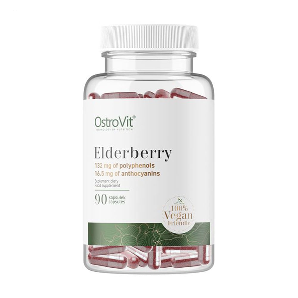 Бузина OstroVit Elderberry Vege, 90 капсул