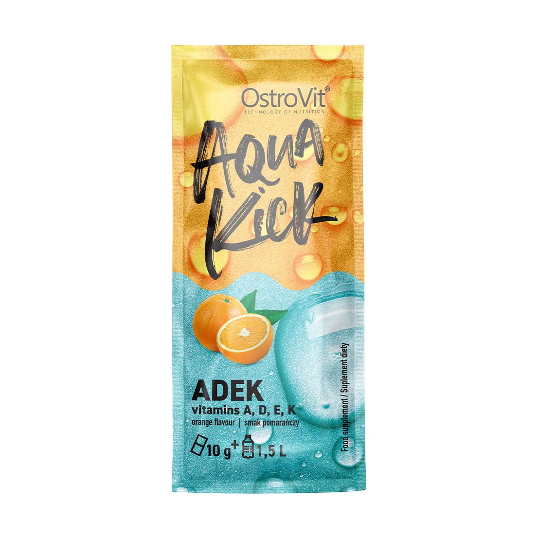 Уцінка! Вітаміни A, D, E, K OstroVit Aqua Kick ADEK в порошку, 24*10 г